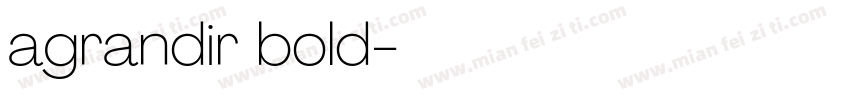 agrandir bold字体转换